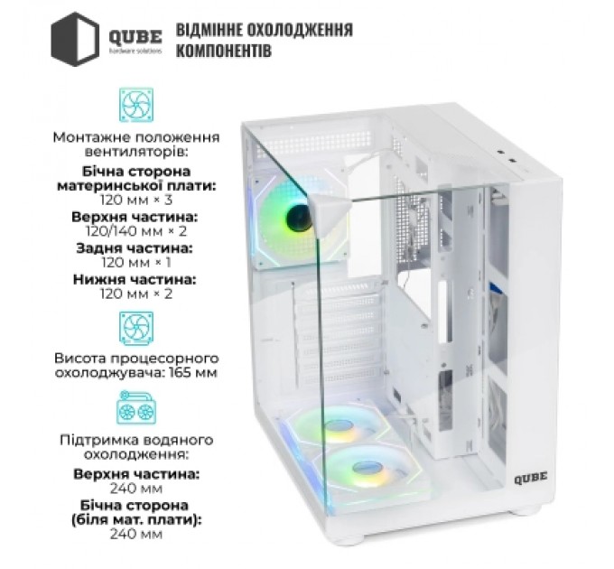 Корпус Qube AQUARIUM_GWNU3