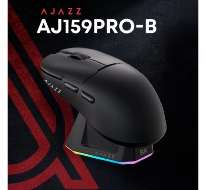 Ajazz Мишка Ajazz AJ159PRO Wireless/Bluetooth/USB Charging Dock Black (AJ159-PRO-B)