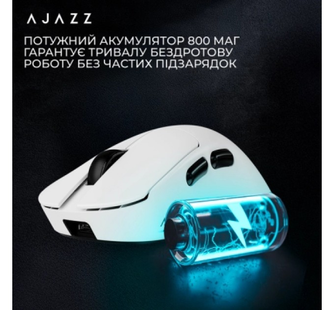 Мишка Ajazz AJ179 V2 MAX Wireless/Bluetooth/USB White (AJ179-V2-MAX-W)