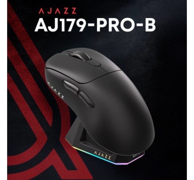Ajazz Мишка Ajazz AJ179PRO Wireless/Bluetooth/USB Charging Dock Black (AJ179-PRO-B)