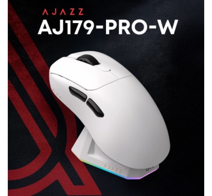 Мишка Ajazz AJ179PRO Wireless/Bluetooth/USB Charging Dock White (AJ179-PRO-W)