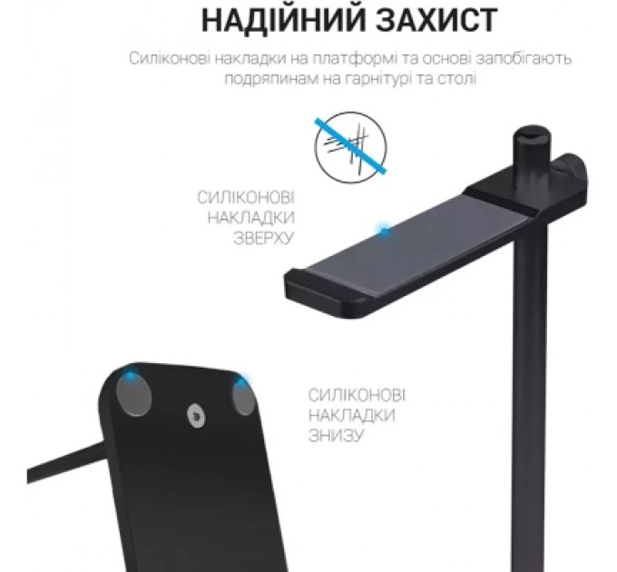 Підставка для гарнітури OfficePro Aluminum Alloys Black (LS350B)