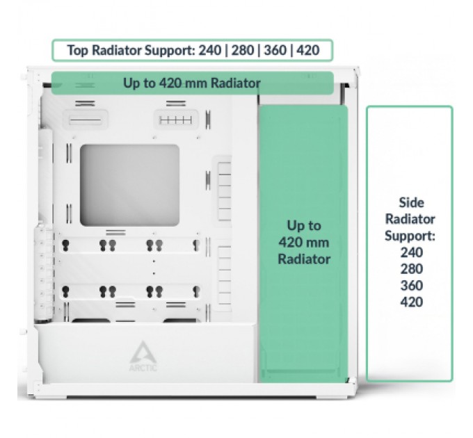 Arctic Корпус Arctic XTENDER WHT (ACPCC00014A)