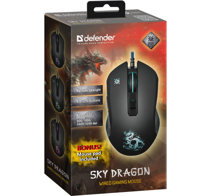 Defender Мишка Defender Sky Dragon GM-090L Black (52090)