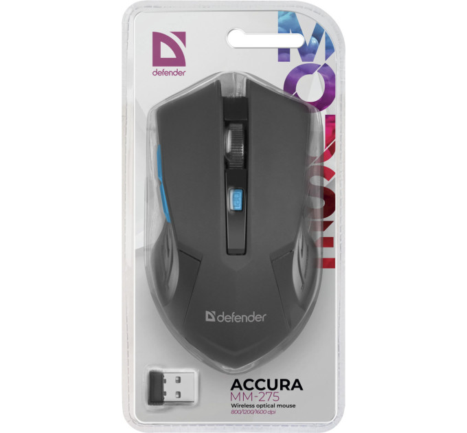 Defender Мишка Defender Accura MM-275 Black-Blue (52275)