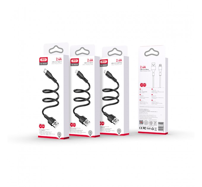 XO Кабель XO NB230-AM USB - microUSB (M/M), 1 м, Black (NB230-AM.black)