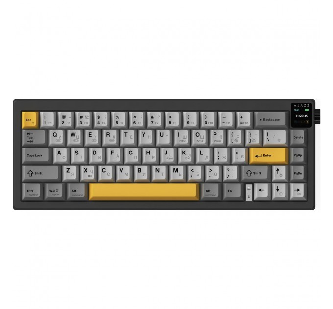 Клавіатура бездротова Ajazz AK650 Flying Fish Switch Black (AK650-FF-BGY)