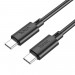 Кабель Hoco X88 Gratified USB Type-C - USB Type-C (M/M), 1 м, Black (6931474783349)