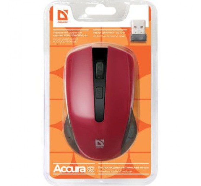 Defender Мишка Defender Accura MM-935 Red (52937)