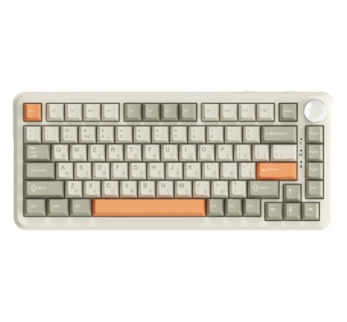 Ajazz Клавіатура Ajazz AK820 MAX Flying Fish Switch RGB Wireless/Bluetooth/USB Beige (AK820MAX-FF-R)