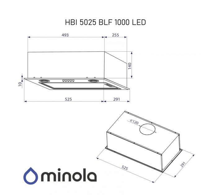 Minola Витяжка Minola HBI 5025 BLF LED