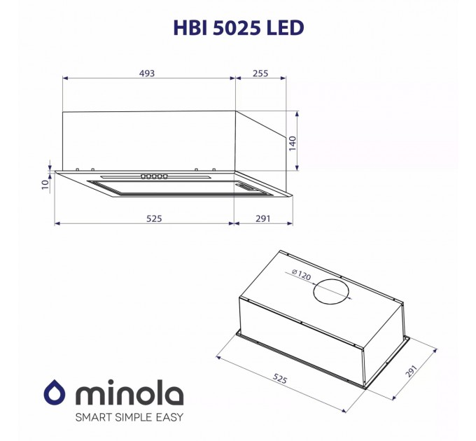 Minola Витяжка Minola HBI 5025 WH LED
