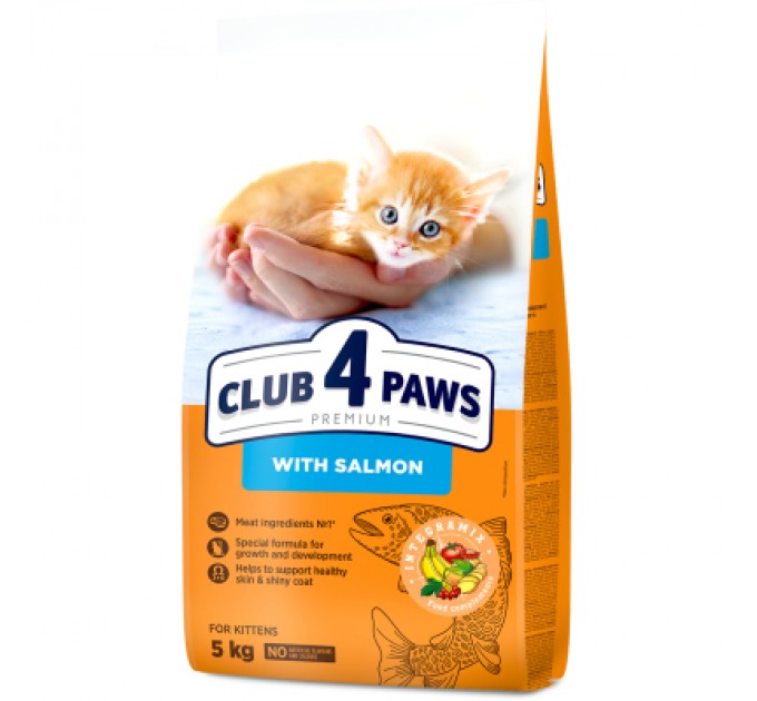 Club 4 Paws Сухий корм для кішок Club 4 Paws Premium для кошенят з лососем 5 кг (4820215369480)