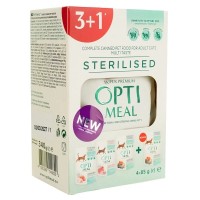 Вологий корм для кішок Optimeal для стерилізованих та кастрованих котів №6 3+1 340 г (4820269140820)