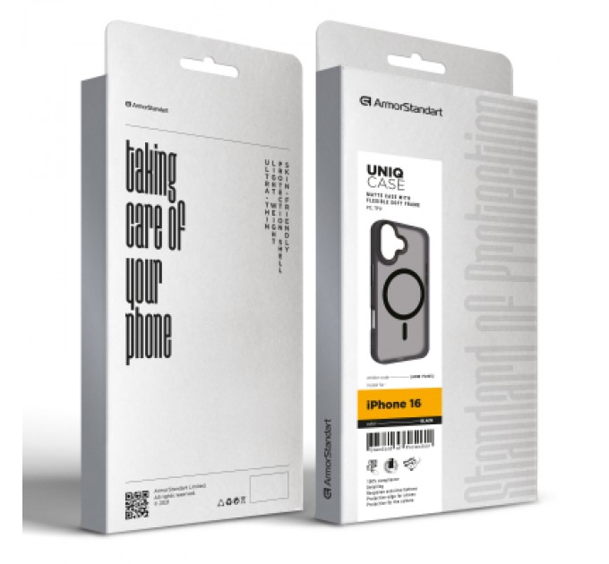 Armorstandart Чохол до мобільного телефона Armorstandart Uniq MagSafe Apple iPhone 16 Black (ARM79495)