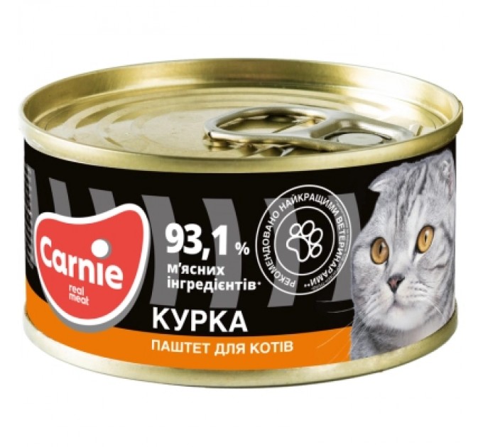 Carnie Паштет для котів Carnie м'ясний з куркою 100 г (4820255190013)