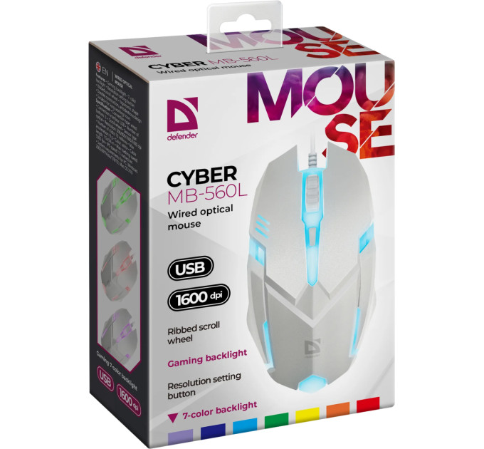 Defender Мишка Defender Cyber MB-560L White (52561)