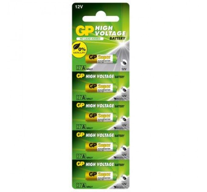 Gp Батарейка Gp A27 (27A, MN27) 12V * 1 (відривається) (27A-U5 / 4891199011504)