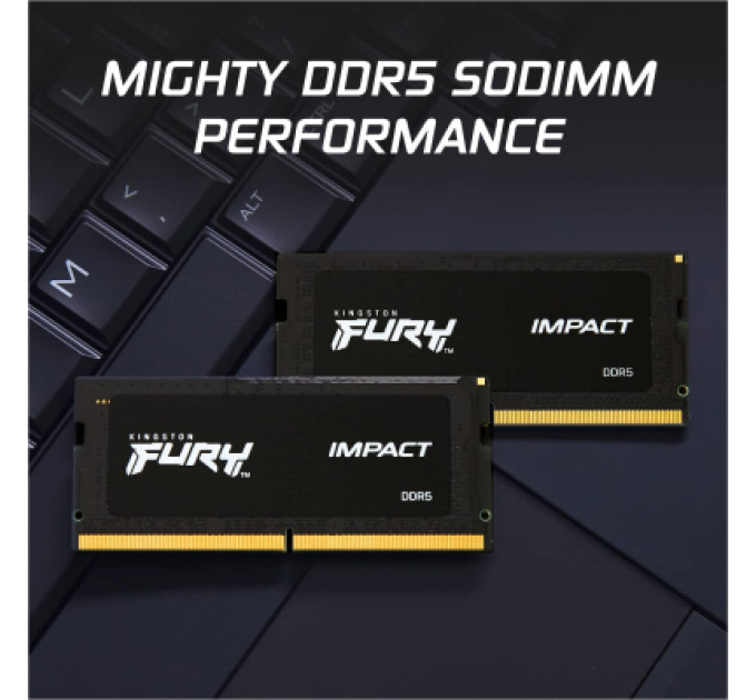 Kingston Fury (ex.HyperX) Модуль пам'яті для ноутбука SoDIMM DDR5 16GB 5600 MHz Impact Kingston Fury (ex.HyperX) (KF556S40IB-16)