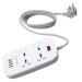 ColorWay Мережевий фільтр живлення ColorWay 4 розетки/4USB White 1.8м (1QC3.0 + 3 AUTO ID) (CW-CHU44QW)