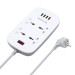 ColorWay Мережевий фільтр живлення ColorWay 4 розетки/4USB White 1.8м (1QC3.0 + 3 AUTO ID) (CW-CHU44QW)