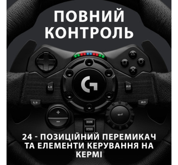 Logitech Кермо Logitech G923 Racing Wheel and Pedals for PS4 and PC (941-000149)