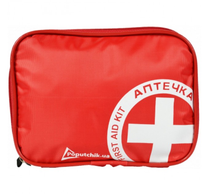 Poputchik Автомобільна аптечка Poputchik згідно ТУ футляр м'який червоний 19х8х14 (02-037-М)