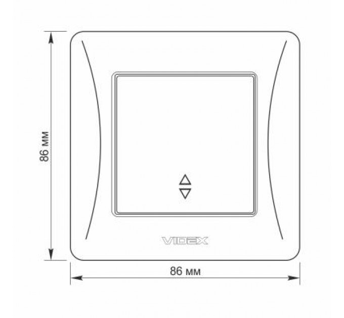 Videx Перемикач Videx BINERA 1кл прохідний білий (VF-BNSW1P-W)