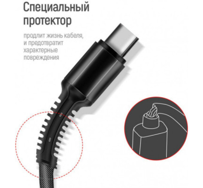 ColorWay Дата кабель USB 2.0 AM to Lightning + Micro 5P + Type-C 4.0A (20W) ColorWay (CW-CBU3003-GR)
