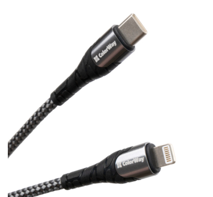 ColorWay Дата кабель USB-C to Lightning 1.0m ColorWay (CW-CBPDCL033-GR)