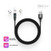 ColorWay Дата кабель USB 2.0 AM to Lightning + Micro 5P + Type-C 1.0m Magnetic ColorWay (CW-CBUU038-BK)