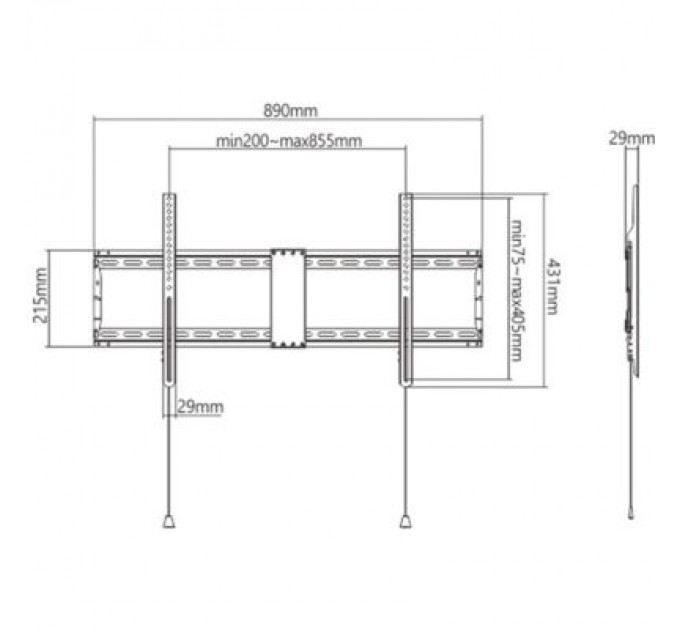 Gembird Кронштейн Gembird WM-90F-01