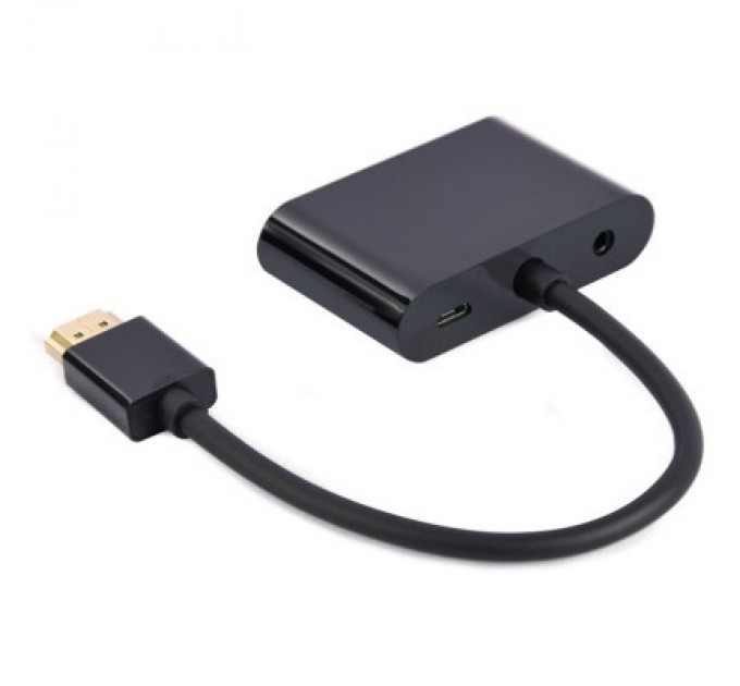 Cablexpert Перехідник Cablexpert HDMI to HDMI/VGA+audio 3.5mm (A-HDMIM-HDMIFVGAF-01)