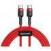 Baseus Дата кабель USB-C to USB-C 1.0m USB 3.1 3A red Baseus (CATKLF-G09)