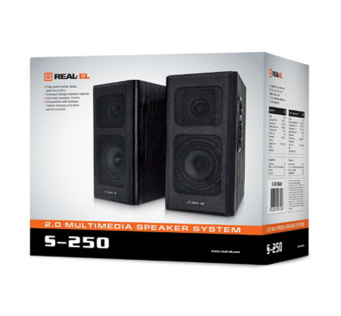 REAL-EL Акустична система REAL-EL S-250 Black