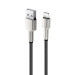 ColorWay Дата кабель USB 2.0 AM to Lightning 1.0m head metal black ColorWay (CW-CBUL046-BK)