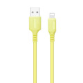 ColorWay Дата кабель USB 2.0 AM to Lightning 1.0m soft silicone yellow ColorWay (CW-CBUL043-Y)