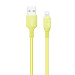 ColorWay Дата кабель USB 2.0 AM to Lightning 1.0m soft silicone yellow ColorWay (CW-CBUL043-Y)