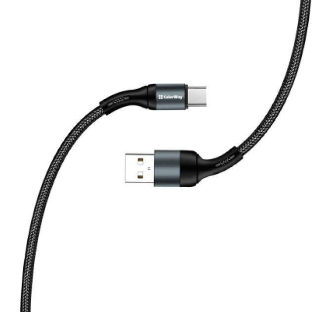 ColorWay Дата кабель USB 2.0 AM to Type-C 1.0m nylon black ColorWay (CW-CBUC045-BK)