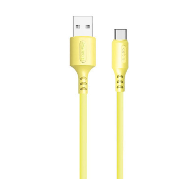 ColorWay Дата кабель USB 2.0 AM to Type-C 1.0m soft silicone yellow ColorWay (CW-CBUC043-Y)
