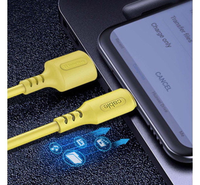 ColorWay Дата кабель USB 2.0 AM to Type-C 1.0m soft silicone yellow ColorWay (CW-CBUC043-Y)