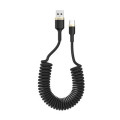 ColorWay Дата кабель USB 2.0 AM to Type-C 1.0m spiral black ColorWay (CW-CBUC051-BK)