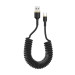 ColorWay Дата кабель USB 2.0 AM to Type-C 1.0m spiral black ColorWay (CW-CBUC051-BK)