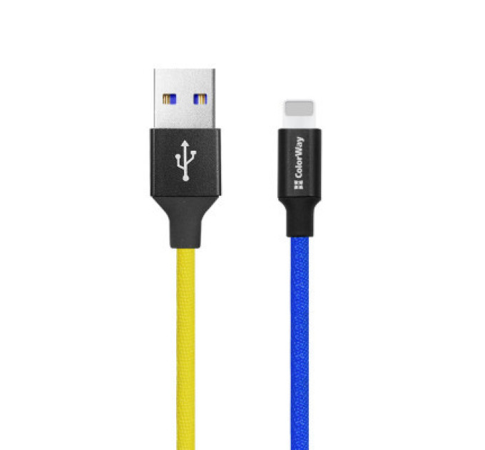 ColorWay Дата кабель USB 2.0 AM to Lightning 1.0m National ColorWay (CW-CBUL052-BLY)