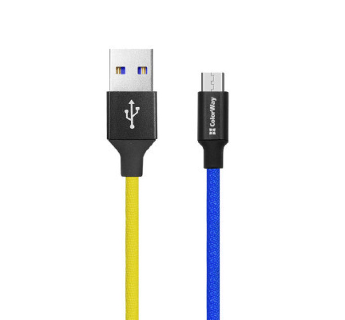 ColorWay Дата кабель USB 2.0 AM to Micro 5P 1.0m National ColorWay (CW-CBUM052-BLY)