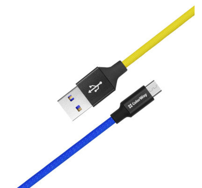 ColorWay Дата кабель USB 2.0 AM to Micro 5P 1.0m National ColorWay (CW-CBUM052-BLY)