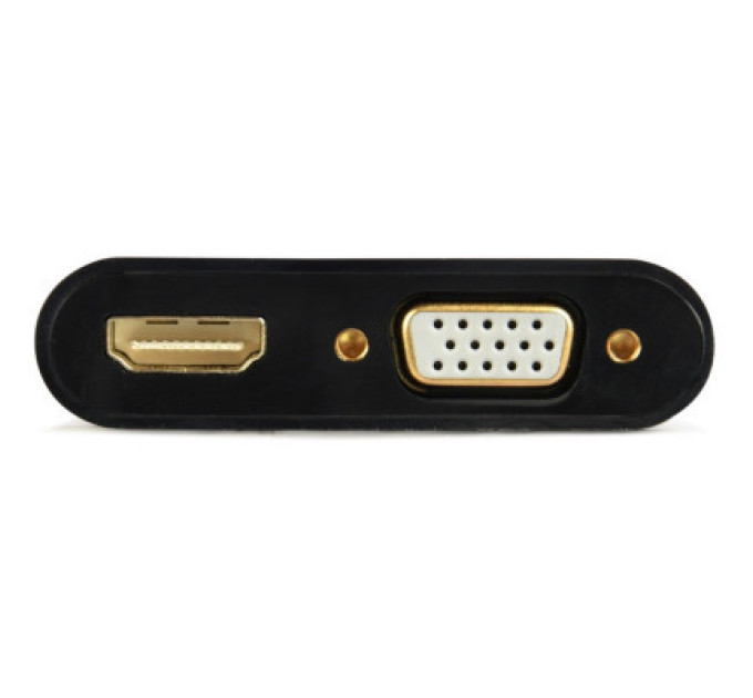 Cablexpert Перехідник Cablexpert HDMI to HDMI/VGA+audio 3.5mm (A-HDMIM-HDMIFVGAF-01)