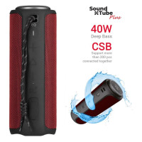 Акустична система 2E SoundXTube Plus TWS MP3 Wireless Waterproof Red (2E-BSSXTPWRD)