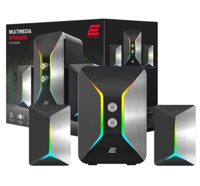 2E Акустична система 2E PCS301 RGB USB Black (2E-PCS301BK)