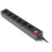REAL-EL Мережевий фільтр живлення REAL-EL RS-6 Protect M 3m, black (EL122300034)